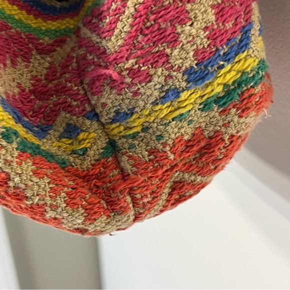 America & Beyond boho embroidered tote bag, interior pockets. Fair trade. Beach - Picture 7 of 11